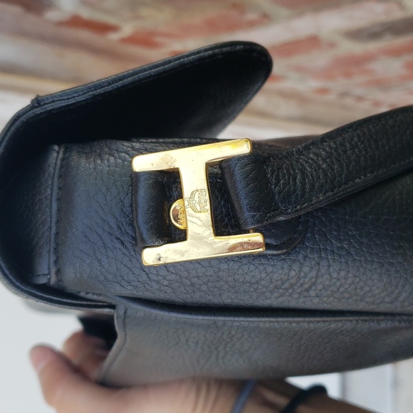 Vintage Y2K MCM Womens Black Leather Crossbody Bag Designer Classic Germany - Picture 8 of 17